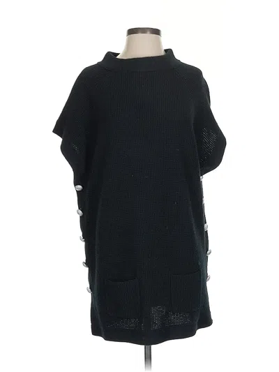 Pre-owned St John Wool Pullover Sweater In Black