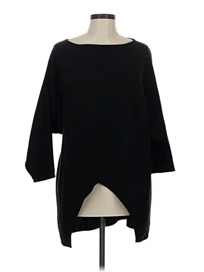 Pre-owned St John Wool Pullover Sweater In Black