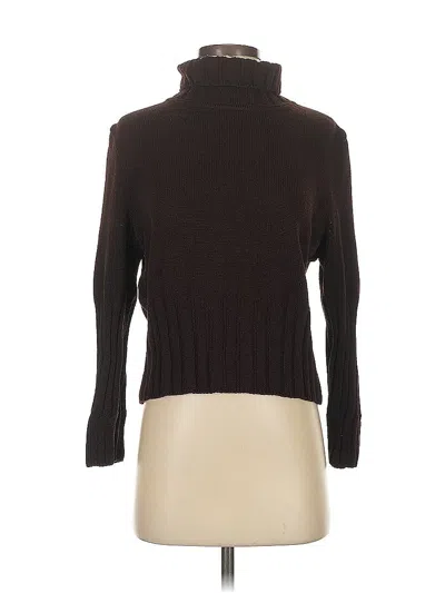 Pre-owned St John Wool Pullover Sweater In Brown