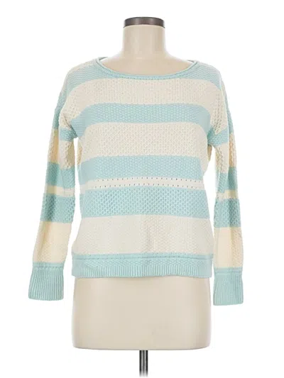 Pre-owned St John Wool Pullover Sweater In White