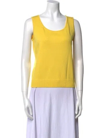 Pre-owned St John Wool Scoop Neck Sweater W/ Tags In Green