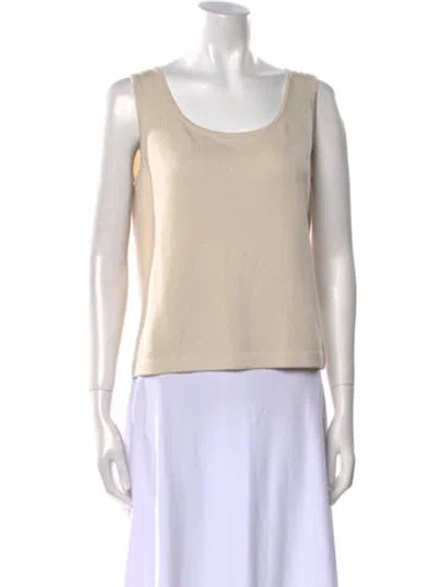 Pre-owned St John Wool Scoop Neck Top