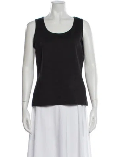 Pre-owned St John Wool Scoop Neck Top In Gray