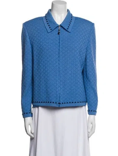 Pre-owned St John Wool Set In Blue