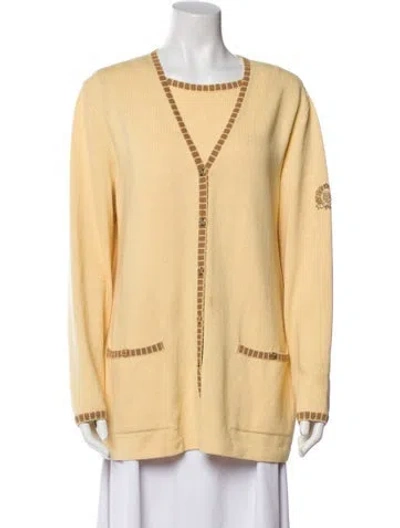 Pre-owned St John Wool Set In Yellow