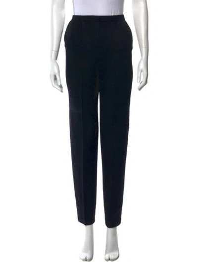 Pre-owned St John Wool Skinny Leg Pants In Black