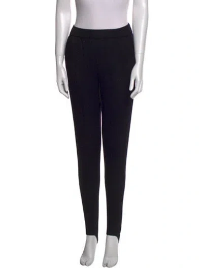 Pre-owned St John Wool Skinny Leg Pants In Black