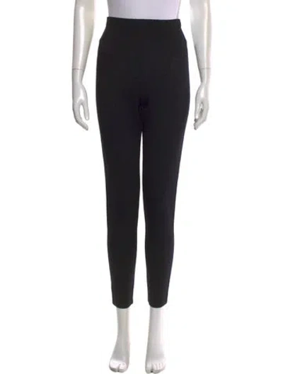 Pre-owned St John Wool Skinny Leg Pants In Black
