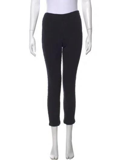 Pre-owned St John Wool Skinny Leg Pants In Black