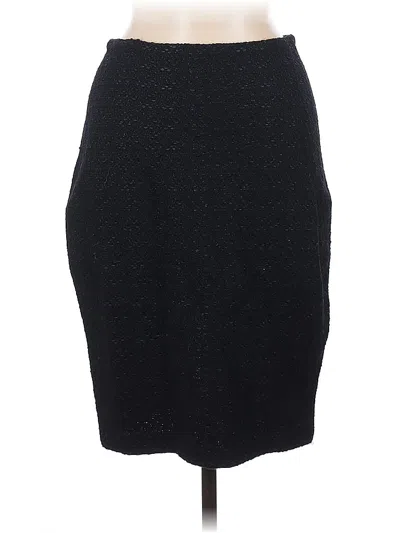 Pre-owned St John Wool Skirt In Black