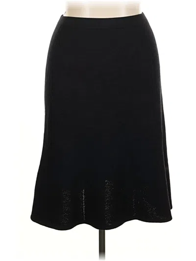 Pre-owned St John Wool Skirt In Black