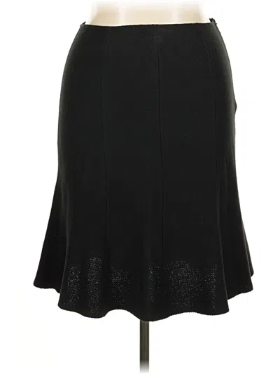 Pre-owned St John Wool Skirt In Black