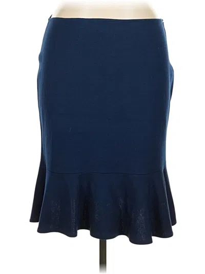 Pre-owned St John Wool Skirt In Blue