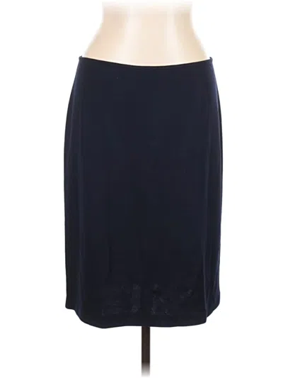 Pre-owned St John Wool Skirt In Blue