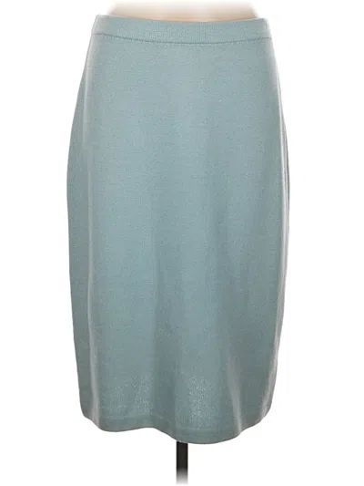 St John Wool Skirt In Blue