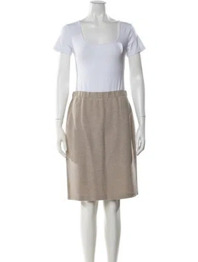 Pre-owned St John Wool Skirt Set In Neutrals