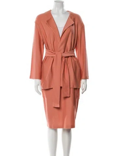 Pre-owned St John Wool Skirt Set In Orange