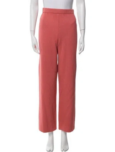 Pre-owned St John Wool Square Neckline Sweater In Pink