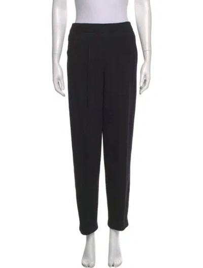 Pre-owned St John Wool Straight Leg Pants In Black