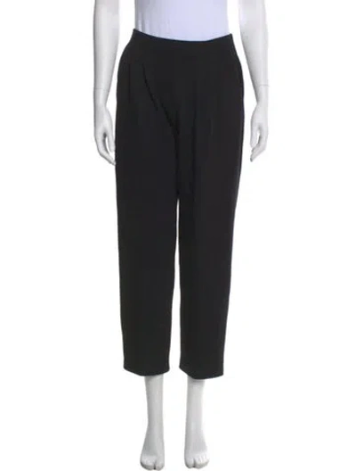 Pre-owned St John Wool Straight Leg Pants In Black
