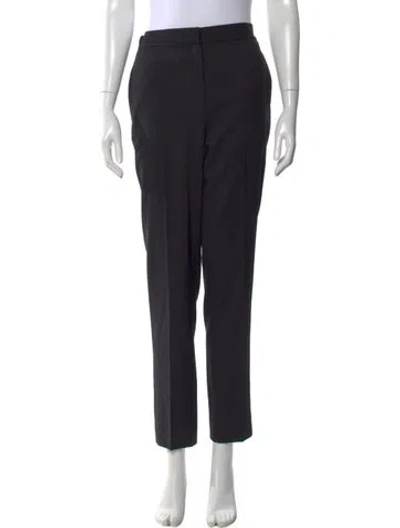 Pre-owned St John Wool Straight Leg Pants In Black