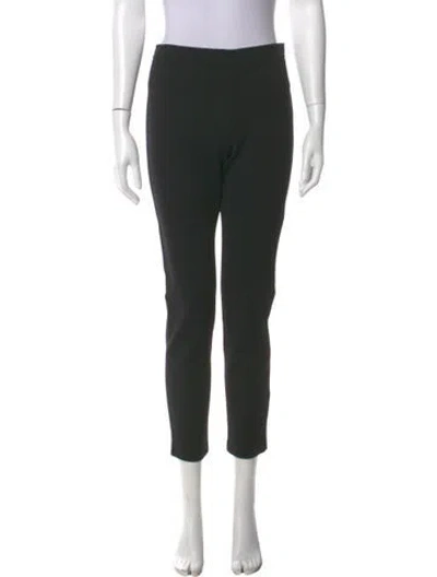 Pre-owned St John Wool Straight Leg Pants In Black