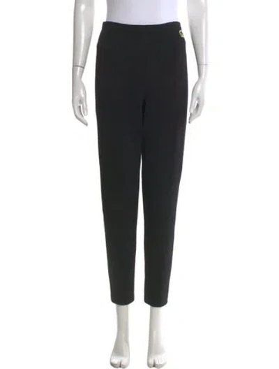 Pre-owned St John Wool Straight Leg Pants In Black