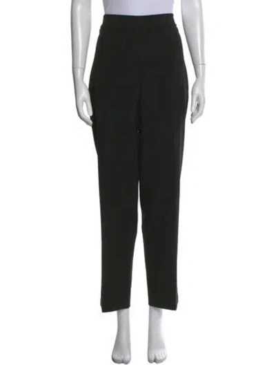 Pre-owned St John Wool Straight Leg Pants In Black