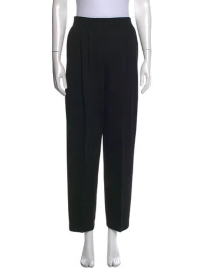 Pre-owned St John Wool Straight Leg Pants In Black