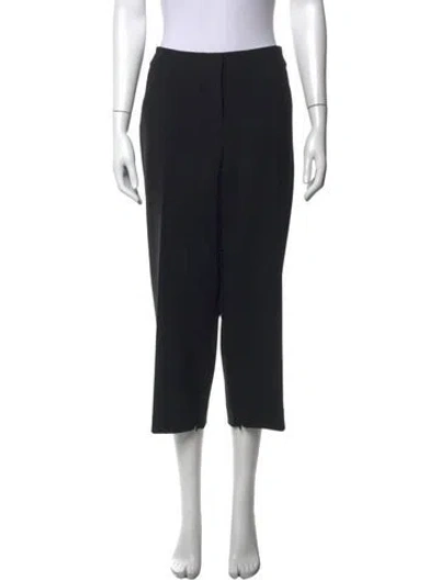 Pre-owned St John Wool Straight Leg Pants In Black