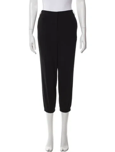Pre-owned St John Wool Straight Leg Pants In Black