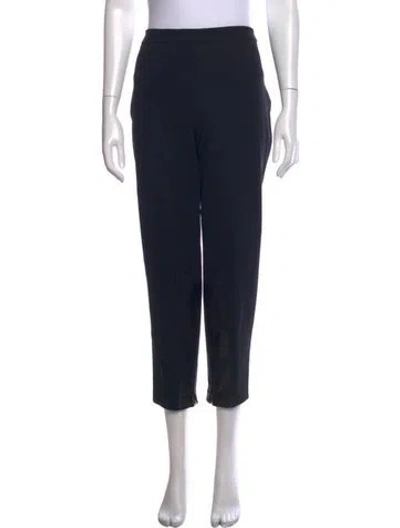 Pre-owned St John Wool Straight Leg Pants In Black