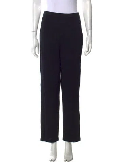 Pre-owned St John Wool Straight Leg Pants In Black