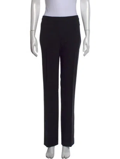 Pre-owned St John Wool Straight Leg Pants In Black