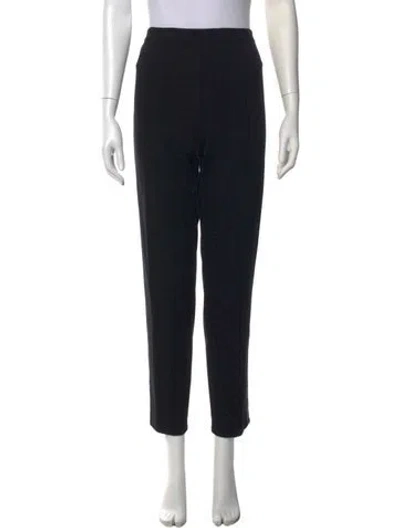 Pre-owned St John Wool Straight Leg Pants In Black
