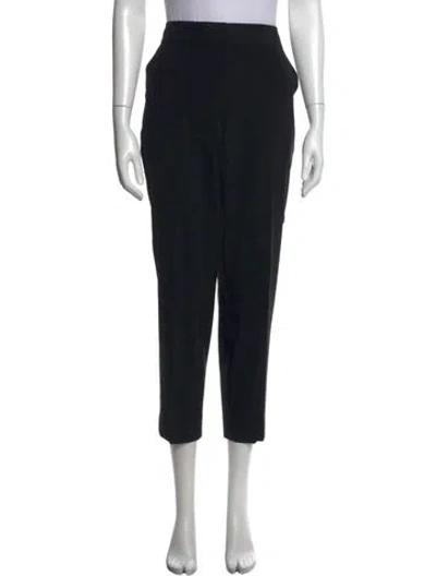 Pre-owned St John Wool Straight Leg Pants In Black