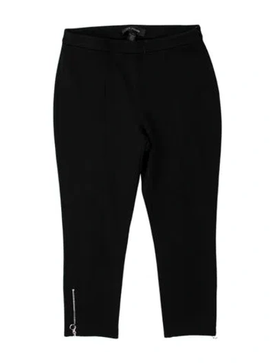 Pre-owned St John Wool Straight Leg Pants In Black