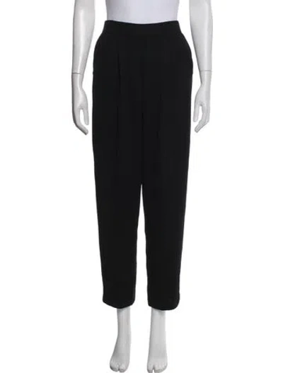 Pre-owned St John Wool Straight Leg Pants In Black
