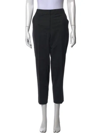 Pre-owned St John Wool Straight Leg Pants In Black