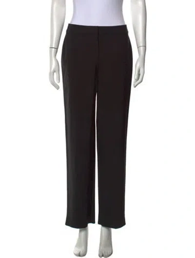 Pre-owned St John Wool Straight Leg Pants In Black