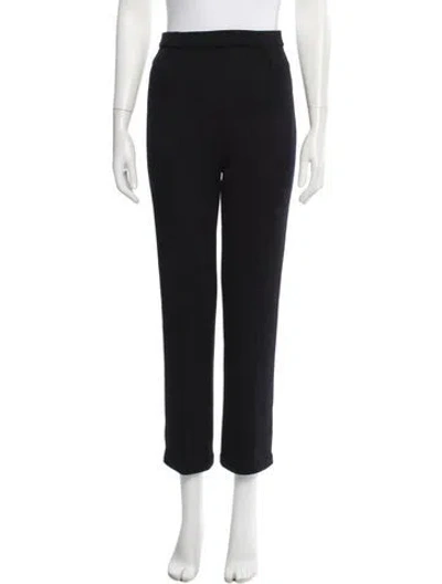 Pre-owned St John Wool Straight Leg Pants In Black