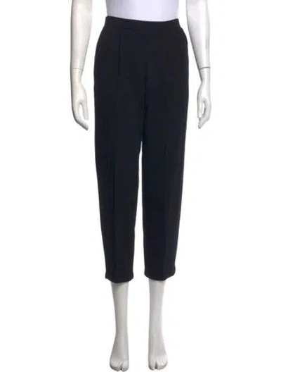 Pre-owned St John Wool Straight Leg Pants In Black