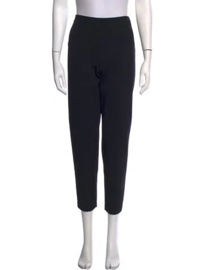 Pre-owned St John Wool Straight Leg Pants In Black