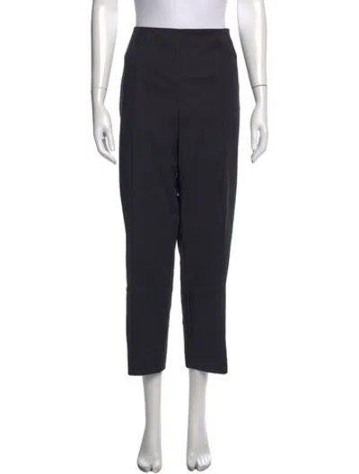 Pre-owned St John Wool Straight Leg Pants In Black