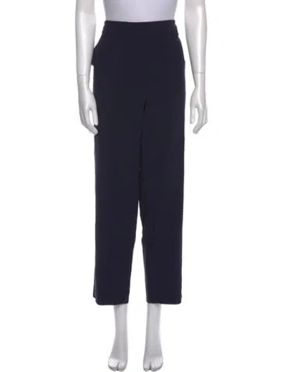 Pre-owned St John Wool Straight Leg Pants In Blue