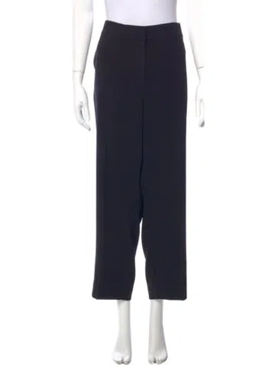 Pre-owned St John Wool Straight Leg Pants In Blue