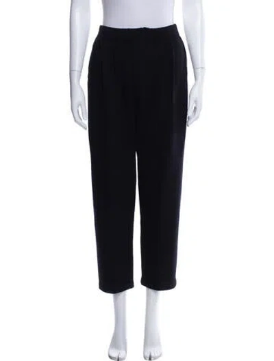 Pre-owned St John Wool Straight Leg Pants In Blue