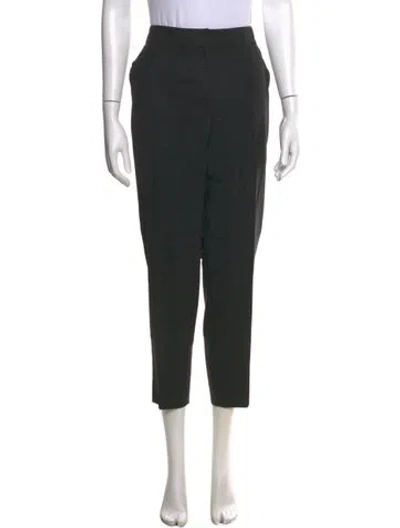 Pre-owned St John Wool Straight Leg Pants In Blue