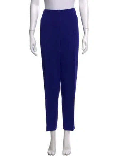 Pre-owned St John Wool Straight Leg Pants In Blue