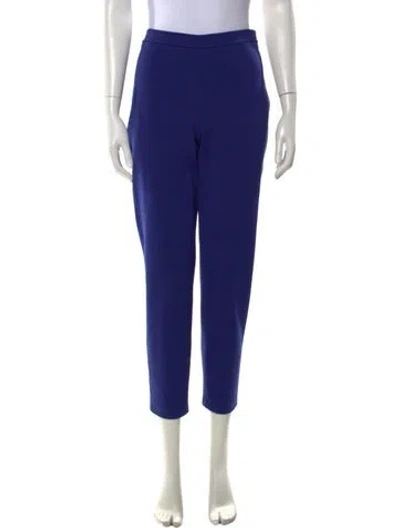 Pre-owned St John Wool Straight Leg Pants In Blue